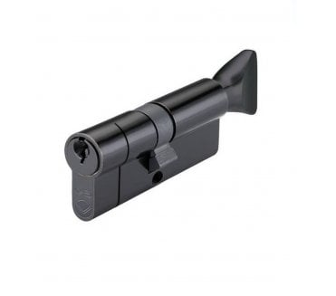 Vier 5-Pin Euro Profile Cylinder & Turn - Black