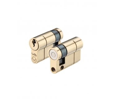 Vier 5-Pin Euro Profile Single Cylinder - Polished Brass
