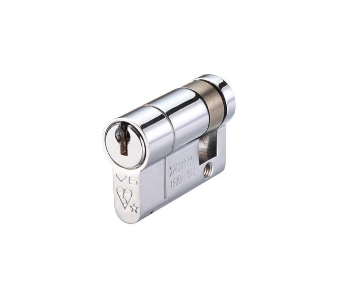 Vier 5-Pin Euro Profile Single Cylinder - Polished Chrome