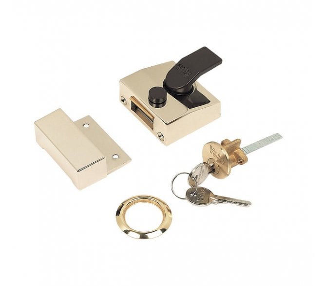 Yale 85 Rim Nightlatch 60mm Narrow - Polished Brass