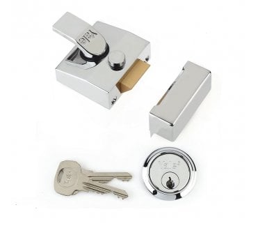 Yale 85 Rim Nightlatch 60mm Narrow - Polished Chrome