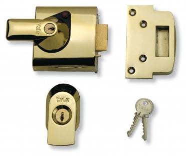 Yale PBS1 High Security Nightlatch 60mm Backset - Polished Brass