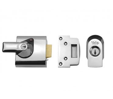 Yale PBS1 High Security Nightlatch 60mm Backset - Polished Chrome