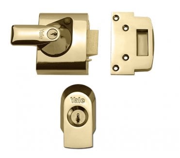 Yale PBS2 High Security Nightlatch 40mm Backset - Polished Brass