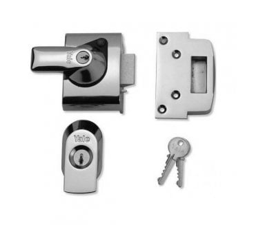 Yale PBS2 High Security Nightlatch 40mm Backset - Polished Chrome