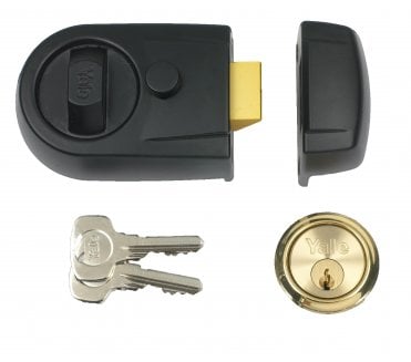 Yale Y3 Security Rim Nightlatch 60mm Backset - Black