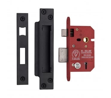 York British Standard 5-Lever Sashlocks - Matt Black