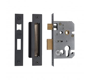 York Euro Profile Mortice Sashlocks - Matt Black