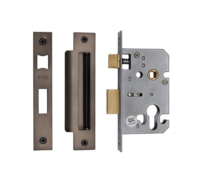 York Euro Profile Mortice Sashlocks - Matt Bronze