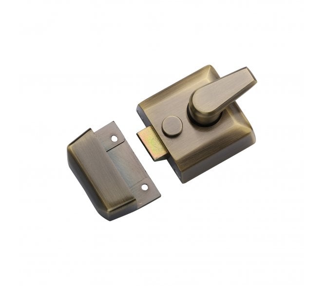 York Security Rim Nightlatch - 40mm Backset - Antique Brass