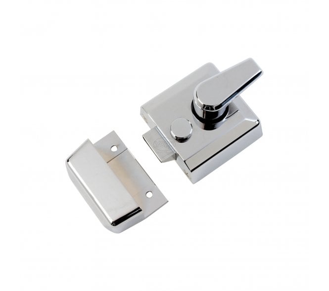 York Security Rim Nightlatch - 40mm Backset - Polished Chrome