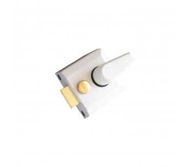 York Security Rim Nightlatch - 40mm Backset - White