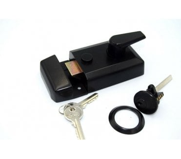 York Security Rim Nightlatch - 60mm Backset - Matt Black