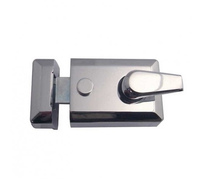 York Security Rim Nightlatch - 60mm Backset - Polished Chrome