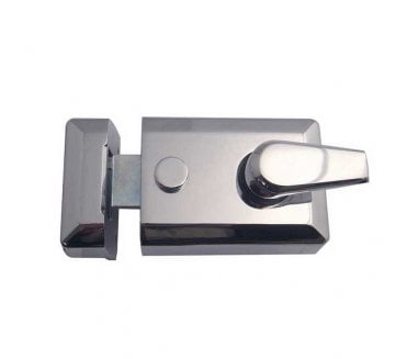 York Security Rim Nightlatch - 60mm Backset - Polished Chrome