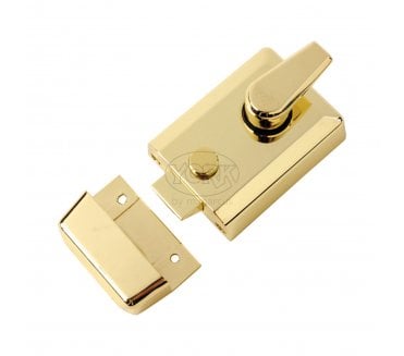 York Security Rim Nightlatch - 60mm Backset - Satin Brass