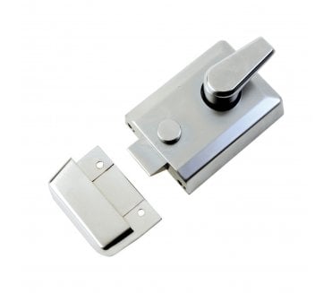 York Security Rim Nightlatch - 60mm Backset - Satin Chrome