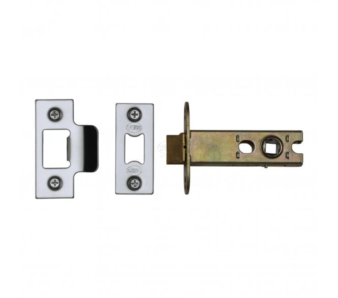 York YKAL3 Heavy Duty Tubular Mortice Latch 76mm - Polished Chrome/Polished Nickel