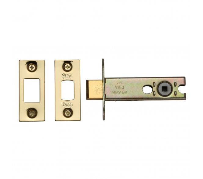 York YKBDB Tubular Bathroom Deadbolt 100mm - Polished Brass