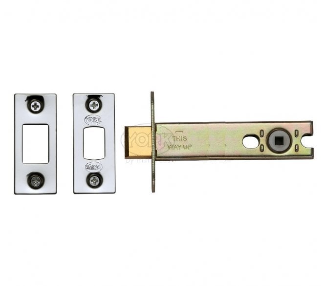 York YKBDB Tubular Bathroom Deadbolt 100mm - Polished Chrome/Polished Nickel