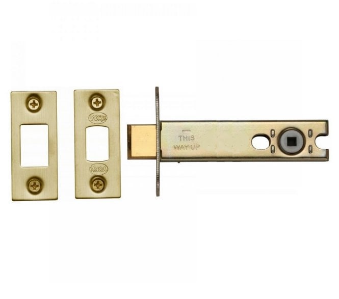 York YKBDB Tubular Bathroom Deadbolt 100mm - Satin Brass