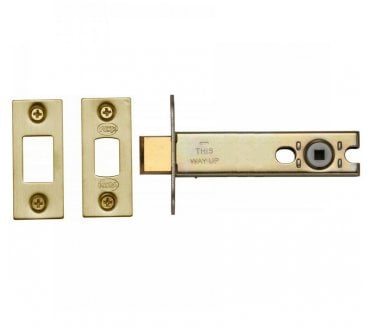 York YKBDB Tubular Bathroom Deadbolt 100mm - Satin Brass