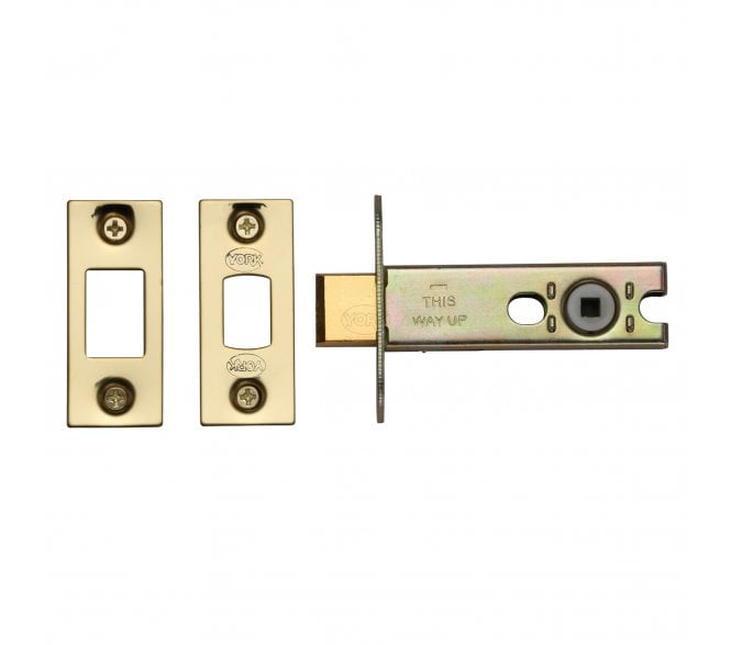 York YKBDB Tubular Bathroom Deadbolt 76mm - Polished Brass