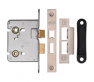 York YKBL Mortice Bathroom Locks - Satin Nickel/Satin Chrome