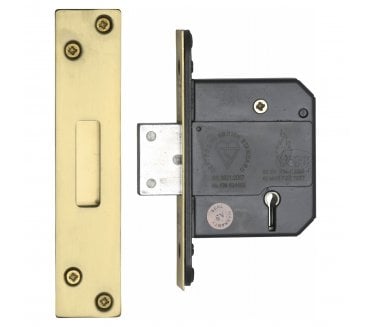 York YKBSDL 5-Lever British Standard Mortice Deadlock & Keys - Polished Brass