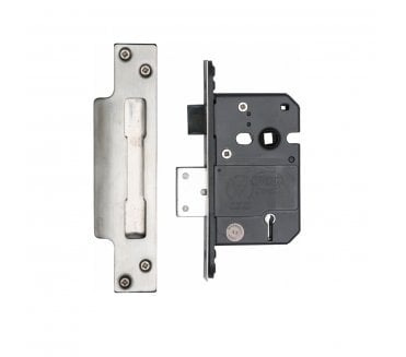 York YKBSSL 5-Lever British Standard Mortice Sashlock & Keys - Satin Chrome/Nickel