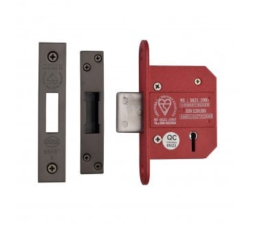 York YKDLBS British Standard 5-Lever Mortice Deadlock - Matt Bronze