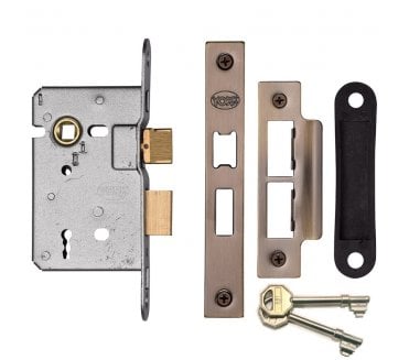 York YKSL 3-Lever Mortice Sashlock & Keys - Antique Brass