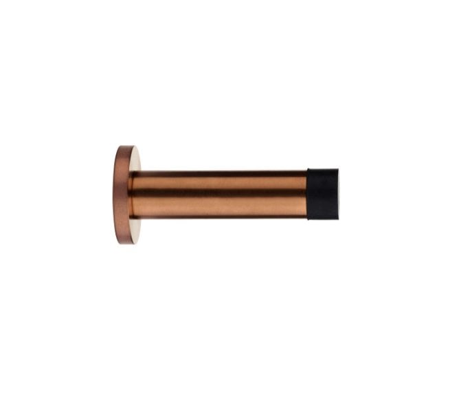 ZAS07 Heavy Duty Skirting Mounted Door Stop - 75mm - PVD Satin Bronze