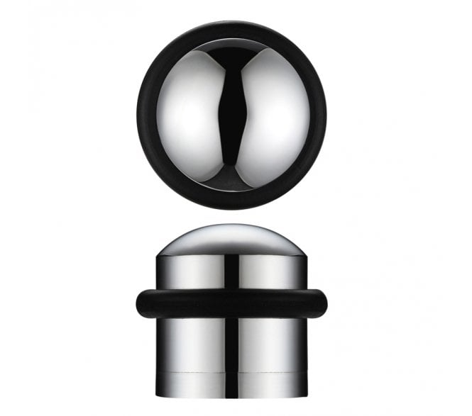 Zoo Floor Mounted Domed Doorstop - Polished Chrome