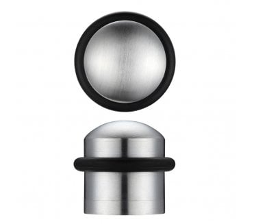 Zoo Floor Mounted Domed Doorstop - Satin Chrome
