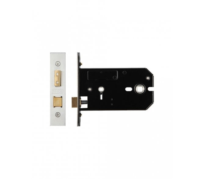 Zoo Hardware 127mm Horizontal Bathroom Lock - Satin Stainless Steel