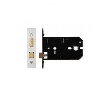 Zoo Hardware 127mm Horizontal Bathroom Lock - Satin Stainless Steel