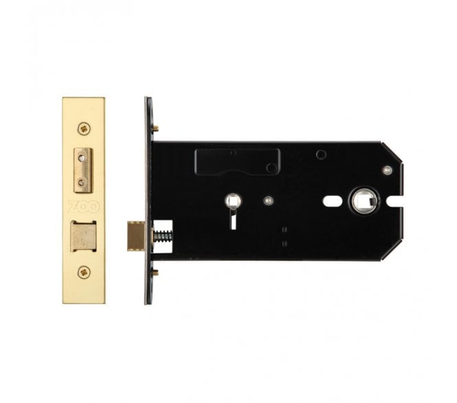 Zoo Hardware 152mm Horizontal Bathroom Lock - PVD Brass
