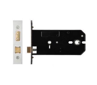 Zoo Hardware 152mm Horizontal Mortice Bathroom Lock - Satin Stainless Steel