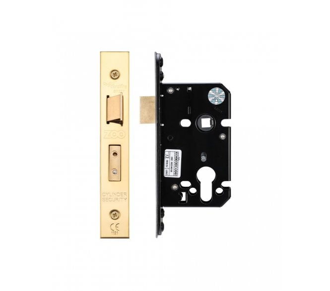 Zoo Hardware Heavy Duty Euro Profile Mortice Sashlocks - PVD Brass