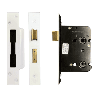 Zoo Hardware Heavy Duty Mortice Bathroom Locks - Powder Coat White