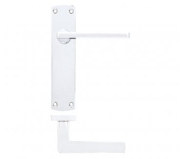 Zoo Hardware Leon Door Handles On Backplate - Polished Chrome