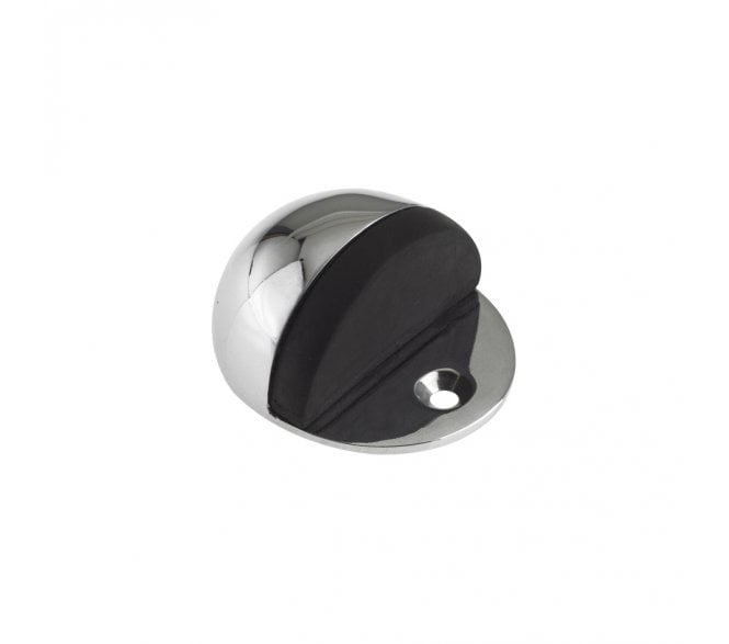 Zoo Hardware Oval Floor Mounted Door Stop - Polished Chrome