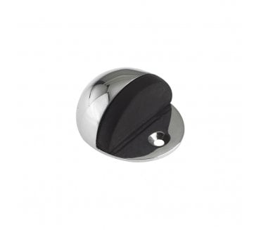 Zoo Hardware Oval Floor Mounted Door Stop - Polished Chrome