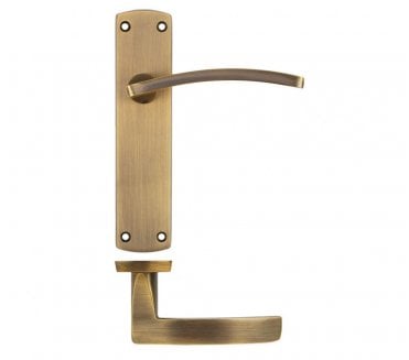 Zoo Hardware Toledo Door Handles On Backplate - Antique Brass