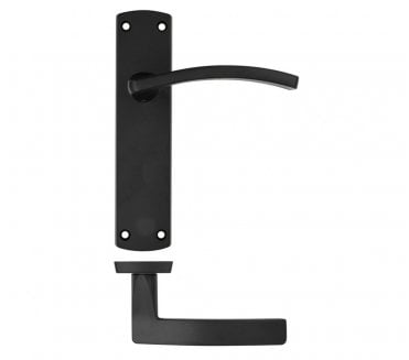 Zoo Hardware Toledo Door Handles On Backplate - Matt Black