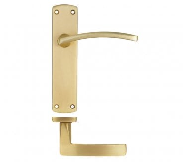 Zoo Hardware Toledo Door Handles On Backplate - Satin Brass