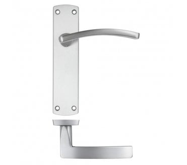 Zoo Hardware Toledo Door Handles On Backplate - Satin Chrome