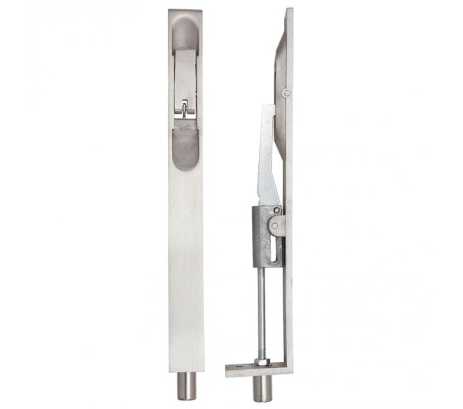 Zoo Hardware ZAS02  Lever Action Flush Bolt - 200mm - Satin Stainless Steel