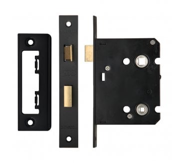 Zoo Hardware ZBC Mortice Bathroom Mortice Locks - Matt Black